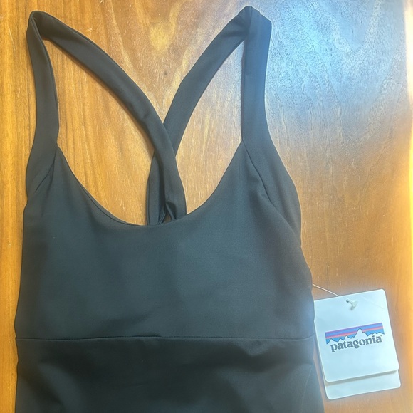 NWT | Patagonia Morning Glory Active Dress w built in shelf bra | medium | black - Picture 4 of 8